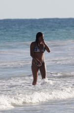 MICHELLE RODRIGUEZ in Bikini at a Beach in Tulum 12/25/2021