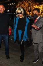 MILEY CYRUS Arrives at Jimmy Fallon in New York 12/09/2021