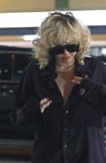 MILEY CYRUS Leaves a Studio in Hollywood 11/30/2021