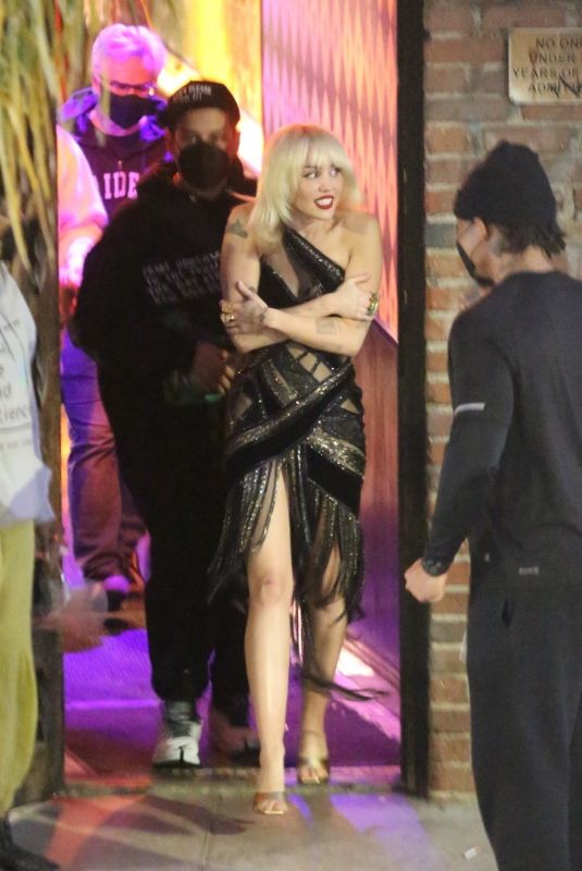 MILEY CYRUS on the Set of Music Video for NYE Special in Hollywood 12/09/2021