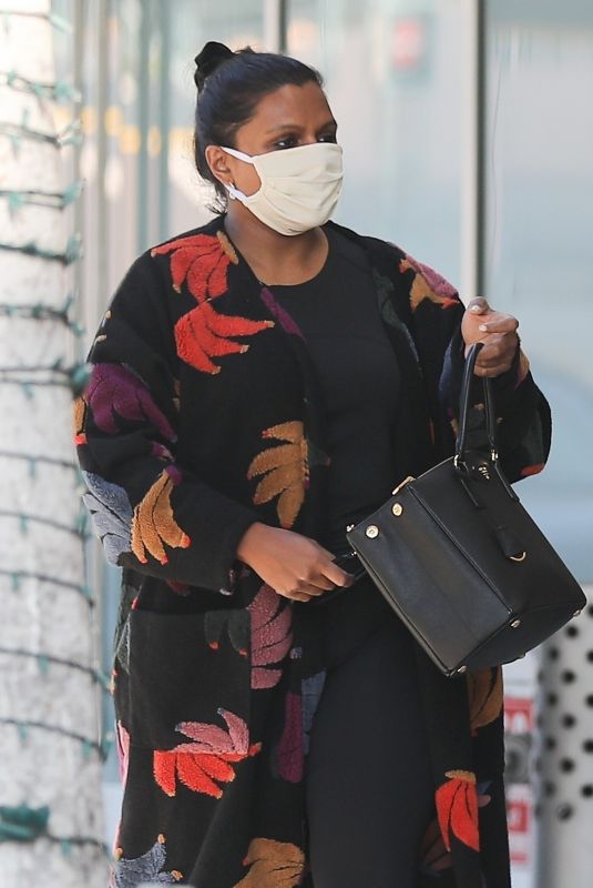 MINDY KALING Out and About in Beverly Hills 12/01/2021