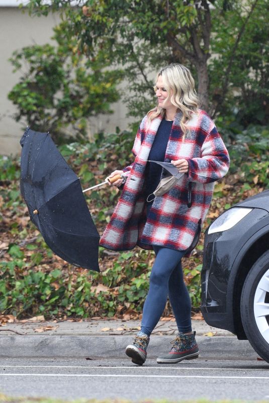 MOLLY SIMS Out on a Rainy Day in Santa Monica 12/16/2021