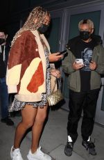 NAOMI OSAKA and Cordae Arrives at Lakers vs Phoenix Suns Game in Los Angeles 12/21/2021