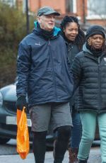 NAOMIE HARRIS Out with Her Mother and Stepfather in London 12/13/2021