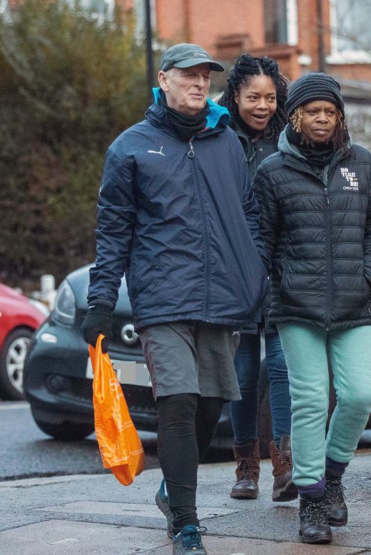 NAOMIE HARRIS Out with Her Mother and Stepfather in London 12/13/2021