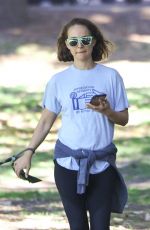 NATALIE PORTMAN Out with Her Dog in Los Feliz 11/30/2021