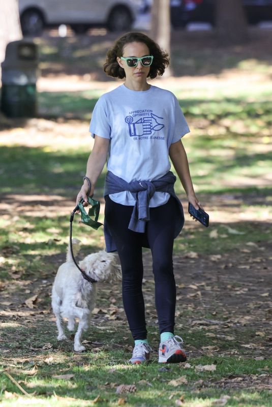 NATALIE PORTMAN Out with Her Dog in Los Feliz 11/30/2021