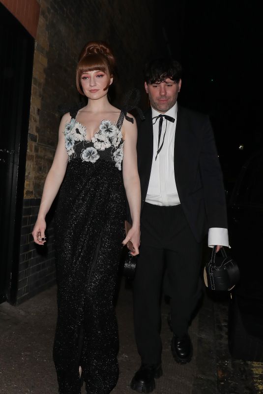 NICOLA ROBERTS Arrives at British Fashion Awards Afterparty at Chiltern Firehouse in London 11/29/2021
