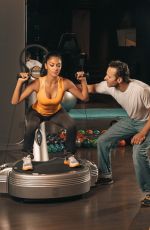 NICOLE SCHERZINGER Workout with a Personal Trainer at How to Build a Bigger Booty Exercise Session in Los Angeles 12/19/2021
