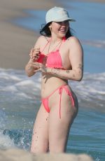 NOAH and BRANDI CYRUS in Bikinis at a Beach in Miami 12/29/2021
