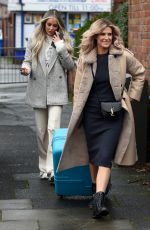 OLIVIA ATTWOOD and SARAH JAYNE DUNN Filming New ITV Show in Manchester 12/03/2021