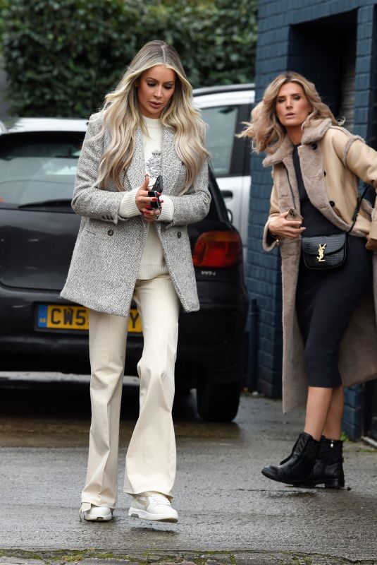 OLIVIA ATTWOOD and SARAH JAYNE DUNN Filming New ITV Show in Manchester 12/03/2021