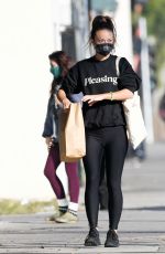 OLIVIA WILDE in a Sweatshirt from Boyfriend Harry Styles New Beauty Line, Pleasing Out in Los Angeles 12/06/2021