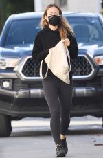 OLIVIA WILDE Leaves a Gym in Los Angeles 12/15/2021