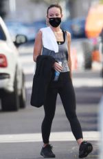 OLIVIA WILDE Leaves a Gym in Los Angeles 12/15/2021