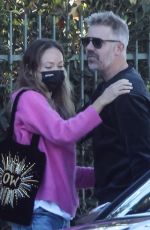 OLIVIA WILDE Out for Lunch with a Friend at Bacari Bar in Silver Lake 12/11/2021