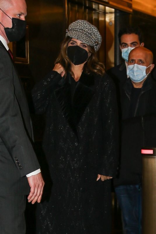 PENELOPE CRUZ Leaves NBC Studios in New York 12/15/2021