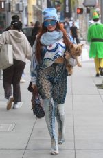 PHOEBE PRICE Out Shopping on Rodeo Drive in Beverly Hills 12/22/2021