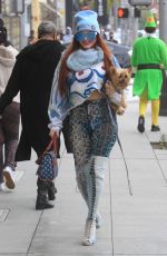 PHOEBE PRICE Out Shopping on Rodeo Drive in Beverly Hills 12/22/2021