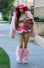 PHOEBE PRICE Out with Her Dog in Los Angeles 11/30/2021