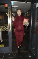 Pregnant CHLOE GOODMAN Leaves Miller and Carter Restaurant in Brighton 12/23/22021