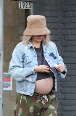 Pregnant JESSICA HART Out and About in Los Angeles 12/03/2021