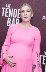 Pregnant LILY RABE at The Tender Bar Premiere in New York 12/09/2021