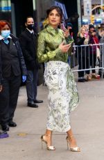 PRIYANKA CHOPRA Leaves Good Morning America Studios in New York 12/16/2021