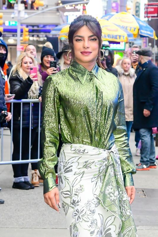 PRIYANKA CHOPRA Leaves Good Morning America Studios in New York 12/16/2021