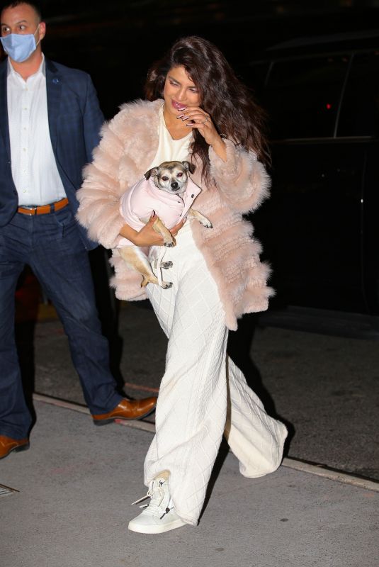 PRIYANKA CHOPRA Out with Her Dog in New York 12/14/2021