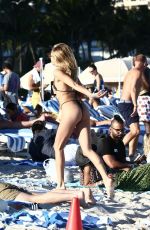 RACHEL GILLBERT in Bikini at a Beach in Miami 12/03/2021