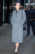 RACHEL ZEGLER Arrives at Good Morning America in New York 12/01/2021