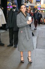 RACHEL ZEGLER Leaves Good Morning America Studios in New York 12/02/2021