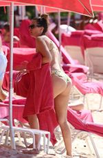 RHEA DURHAM in Bikini on Beach in Barbados 12/28/2021