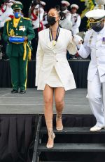 RIHANNA Accepts National Hero Insignia at Barbados Republican Celebrations in Bridgetown 11/30/2021