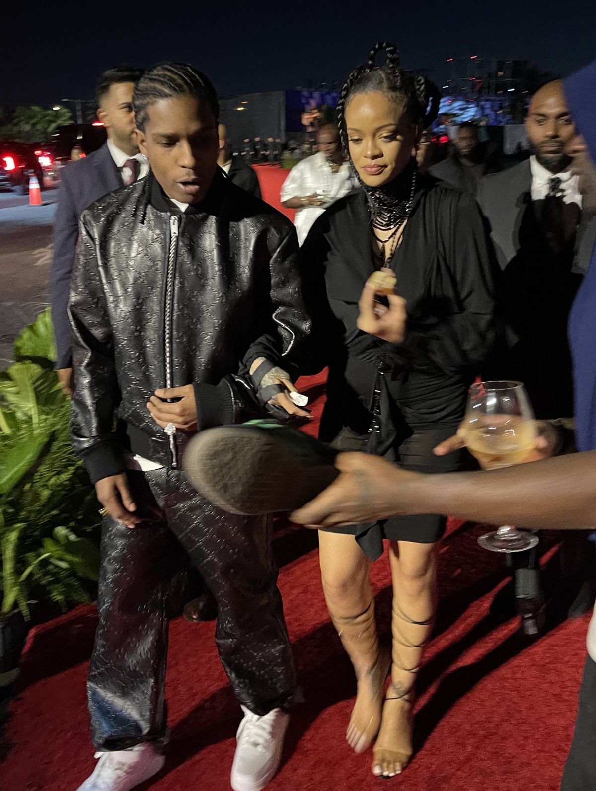 RIHANNA and Asap Rocky Arrives at Louis Vuitton Party at Art Basel