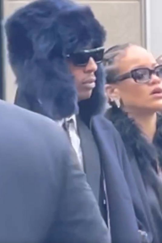 RIHANNA and Asap Rocky at Memorial for Virgil Abloh at Chicago