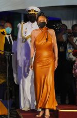 RIHANNA at Presidential Inauguration Ceremony at Heroes Square in Bridgetown 11/30/2021