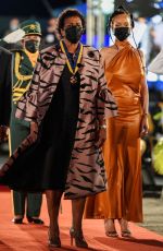 RIHANNA at Presidential Inauguration Ceremony at Heroes Square in Bridgetown 11/30/2021