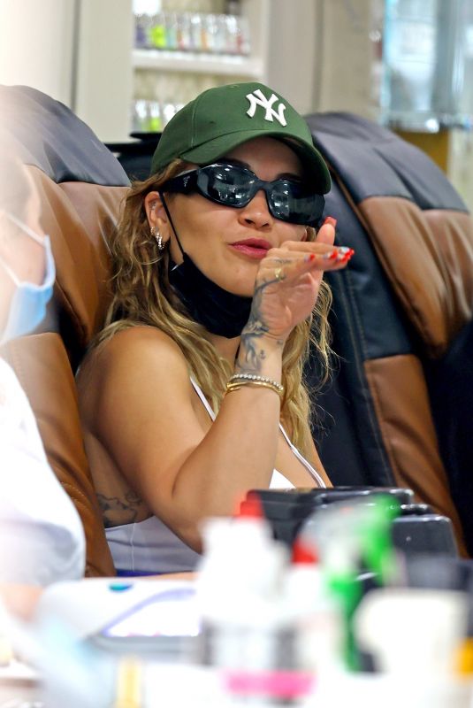 RITA ORA at a Nail Salon in Double Bay 12/22/2021