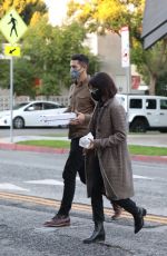 SARAH HYLAND and Wells Adams Leaves Pizzana Restaurant in West Hollywood 12/09/2021