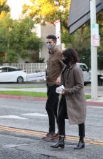 SARAH HYLAND and Wells Adams Leaves Pizzana Restaurant in West Hollywood 12/09/2021