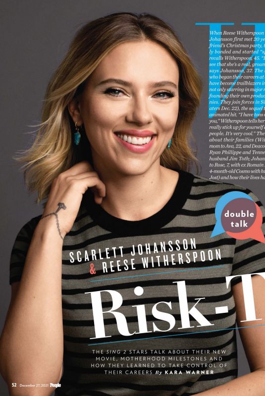 SCARLETT JOHANSSON and REESE WITHERSPOON in People Magazine, December 2021