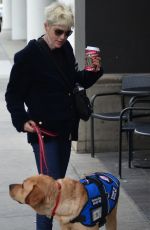 SELMA BLAIR Out with Dervice Dog at Starbucks in Beverly Hills 12/22/2021