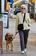 SELMA BLAIR Out with Her Dog in Studio City 12/28/2021