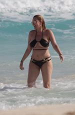 SHANNA MOAKLER in Bikini at a Beach in Cancun 12/18/2021