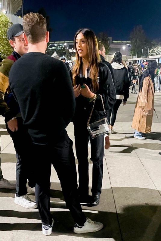 SISTINE ROSE STALLONE arrives at Kanye West and Drake’s Free Larry Hoover Benefit Concert in Los Angeles 12/09/2021