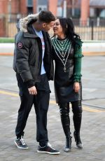 STEPHANIE DAVIS Out with Her Boyfriend in Manchester 12/17/2021