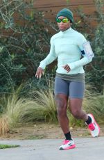 SYNTHIA ERIVO Out Jogging in Los Angeles 12/20/2021