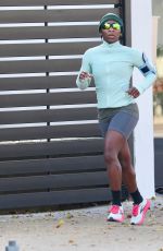 SYNTHIA ERIVO Out Jogging in Los Angeles 12/20/2021
